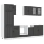 Mueble de cocina Kalmar negra 8 piezas madera contrachapada by , Kitchen cabinets - Ref: Foro24-3314802, Price: 601,04 €, Dis...