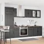 Mueble de cocina Kalmar negra 8 piezas madera contrachapada by , Kitchen cabinets - Ref: Foro24-3314802, Price: 601,04 €, Dis...