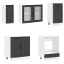 Mueble de cocina Kalmar negra 8 piezas madera contrachapada by , Kitchen cabinets - Ref: Foro24-3314802, Price: 601,04 €, Dis...