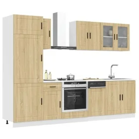 Mueble cocina Kalmar roble sonoma 8 pzas madera contrachapada von , Küchenschränke - Ref: Foro24-3314814, Preis: 600,95 €, Ra...