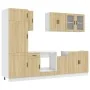 Mueble cocina Kalmar roble sonoma 8 pzas madera contrachapada de , Armarios de cocina - Ref: Foro24-3314814, Precio: 600,95 €...