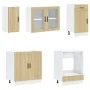 Mueble cocina Kalmar roble sonoma 8 pzas madera contrachapada de , Armarios de cocina - Ref: Foro24-3314814, Precio: 600,95 €...