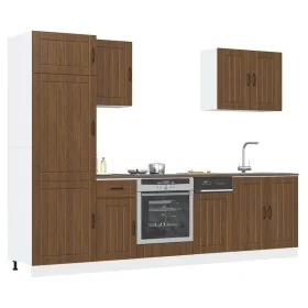 Mueble cocina Kalmar roble marrón 7 pzas madera contrachapada von , Küchenschränke - Ref: Foro24-3314778, Preis: 572,96 €, Ra...