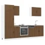 Mueble cocina Kalmar roble marrón 7 pzas madera contrachapada de , Armarios de cocina - Ref: Foro24-3314778, Precio: 572,96 €...