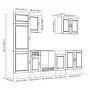 Mueble cocina Kalmar roble sonoma 7 pzas madera contrachapada von , Küchenschränke - Ref: Foro24-3314784, Preis: 557,77 €, Ra...