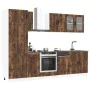 Mueble cocina Kalmar roble ahumado 8 pzas madera contrachapada by , Kitchen cabinets - Ref: Foro24-3314816, Price: 618,79 €, ...
