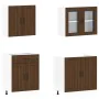 Mueble cocina Kalmar roble marrón 4 pzas madera contrachapada de , Armarios de cocina - Ref: Foro24-3314868, Precio: 295,63 €...
