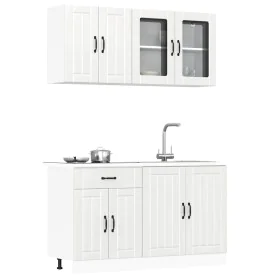 Mueble cocina Kalmar blanco de alto brillo 4 pzas de , Armarios de cocina - Ref: Foro24-3314863, Precio: 323,01 €, Descuento: %
