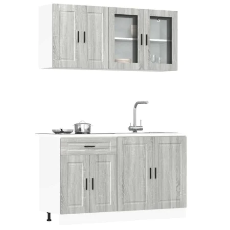 Mueble cocina Kalmar sonoma gris 4 pzas madera contrachapada de , Armarios de cocina - Ref: Foro24-3314877, Precio: 305,95 €,...