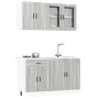 Mueble cocina Kalmar sonoma gris 4 pzas madera contrachapada de , Armarios de cocina - Ref: Foro24-3314877, Precio: 305,95 €,...