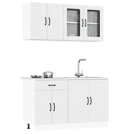Mueble de cocina Kalmar blanco 4 piezas madera contrachapada von , Küchenschränke - Ref: Foro24-3314861, Preis: 286,59 €, Rab...