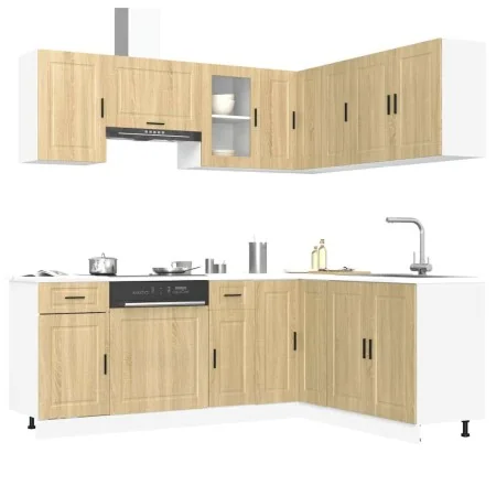 Mueble cocina Porto roble sonoma 11 pzas madera contrachapada de , Armarios de cocina - Ref: Foro24-3314964, Precio: 669,43 €...