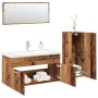 Juego de muebles de baño 4 piezas madera ingeniería envejecida by , Bathroom furniture - Ref: Foro24-3328601, Price: 288,54 €...