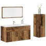 Juego de muebles de baño 3 piezas madera ingeniería envejecida by , Bathroom furniture - Ref: Foro24-3328593, Price: 124,18 €...
