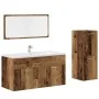 Juego de muebles de baño 3 piezas madera ingeniería envejecida by , Bathroom furniture - Ref: Foro24-3328593, Price: 124,18 €...