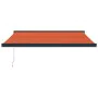 Toldo retráctil aluminio y tela naranja y marrón 3x2,5 m de , Toldos - Ref: Foro24-3154616, Precio: 535,91 €, Descuento: %