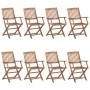 Sillas de jardín plegables 8 uds y cojines madera maciza acacia von , Gartenstühle - Ref: Foro24-3074980, Preis: 449,78 €, Ra...