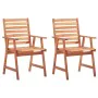 Sillas comedor de jardín 2 uds madera maciza acacia y cojines de , Sillas de jardín - Ref: Foro24-3064334, Precio: 160,00 €, ...
