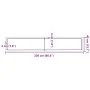 Estante pared madera roble tratada marrón oscuro 220x40x(2-6)cm von , Regale und Regale - Ref: Foro24-363855, Preis: 82,03 €,...