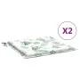 Cojines de silla 2 uds tela estampado de hojas 50x50x3 cm by , Cushions for chairs and sofas - Ref: Foro24-361086, Price: 19,...