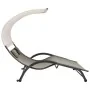 Tumbona doble con toldo textilene taupe by , Loungers - Ref: Foro24-310545, Price: 250,57 €, Discount: %