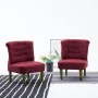 Sillones de estilo francés 2 unidades de tela color vino tinto de , Sillones - Ref: Foro24-282137, Precio: 229,98 €, Descuent...