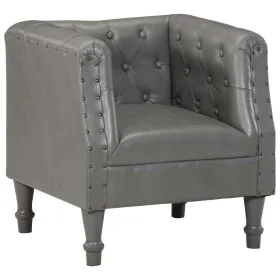 Sillón de cuero auténtico gris de , Sillones - Ref: Foro24-286591, Precio: 247,99 €, Descuento: %