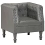 Sillón de cuero auténtico gris by , Armchairs - Ref: Foro24-286591, Price: 247,94 €, Discount: %