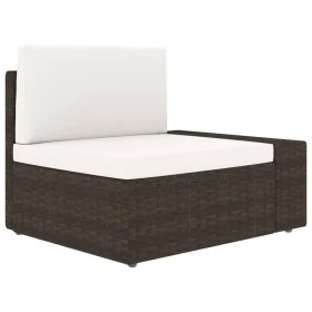 Sofá seccional esquina reposabrazos izq. ratán sintético marrón von , Modulare Sofas für den Außenbereich - Ref: Foro24-49509...