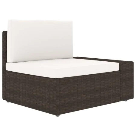 Sofá seccional esquina reposabrazos izq. ratán sintético marrón von , Modulare Sofas für den Außenbereich - Ref: Foro24-49509...