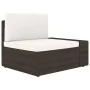 Sofá seccional esquina reposabrazos izq. ratán sintético marrón von , Modulare Sofas für den Außenbereich - Ref: Foro24-49509...
