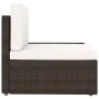 Sofá seccional esquina reposabrazos izq. ratán sintético marrón von , Modulare Sofas für den Außenbereich - Ref: Foro24-49509...