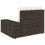 Sofá seccional esquina reposabrazos izq. ratán sintético marrón von , Modulare Sofas für den Außenbereich - Ref: Foro24-49509...