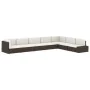 Sofá seccional esquina reposabrazos izq. ratán sintético marrón von , Modulare Sofas für den Außenbereich - Ref: Foro24-49509...