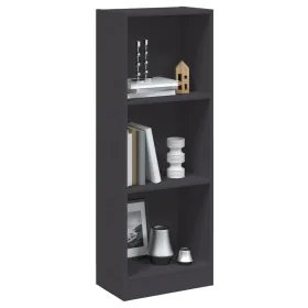 Estantería de 3 niveles madera ingeniería gris 40x24x109 cm by , Bookcases and shelves - Ref: Foro24-800830, Price: 69,42 €, ...