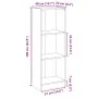 Estantería de 3 niveles madera ingeniería gris 40x24x109 cm de , Librerías y estanterías - Ref: Foro24-800830, Precio: 69,39 ...
