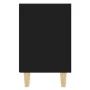 Mesitas de noche 2 uds patas madera maciza negras 40x30x50 cm by , Nightstands - Ref: Foro24-805782, Price: 54,14 €, Discount: %