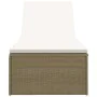 Tumbona de ratán sintético marrón y blanco crema by , Loungers - Ref: Foro24-310147, Price: 258,09 €, Discount: %