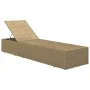 Tumbona de ratán sintético marrón y blanco crema by , Loungers - Ref: Foro24-310147, Price: 258,09 €, Discount: %