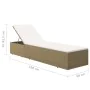 Tumbona de ratán sintético marrón y blanco crema by , Loungers - Ref: Foro24-310147, Price: 258,09 €, Discount: %