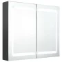 Armario de baño con espejo y LED gris 80x12x68 cm by , bathroom vanities - Ref: Foro24-326513, Price: 187,15 €, Discount: %