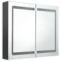 Armario de baño con espejo y LED gris 80x12x68 cm by , bathroom vanities - Ref: Foro24-326513, Price: 187,15 €, Discount: %