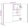 Armario de baño con espejo y LED gris 80x12x68 cm by , bathroom vanities - Ref: Foro24-326513, Price: 187,15 €, Discount: %