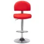 Taburete de cocina de cuero sintético rojo de , Taburetes de cocina - Ref: Foro24-249650, Precio: 103,58 €, Descuento: %