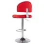 Taburete de cocina de cuero sintético rojo de , Taburetes de cocina - Ref: Foro24-249650, Precio: 103,58 €, Descuento: %