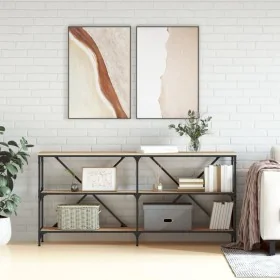 Mesa consola hierro madera ingeniería roble Sonoma 160x30x75 cm von , Seitentische - Ref: Foro24-832849, Preis: 107,17 €, Rab...
