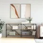 Mesa consola hierro madera ingeniería roble Sonoma 160x30x75 cm de , Mesas auxiliares - Ref: Foro24-832849, Precio: 103,49 €,...