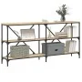 Mesa consola hierro madera ingeniería roble Sonoma 160x30x75 cm de , Mesas auxiliares - Ref: Foro24-832849, Precio: 103,49 €,...