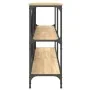 Mesa consola hierro madera ingeniería roble Sonoma 160x30x75 cm de , Mesas auxiliares - Ref: Foro24-832849, Precio: 103,49 €,...
