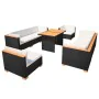Set muebles de jardín 10 piezas y cojines ratán sintético negro von , Gartensets - Ref: Foro24-42753, Preis: 1,00 €, Rabatt: %
